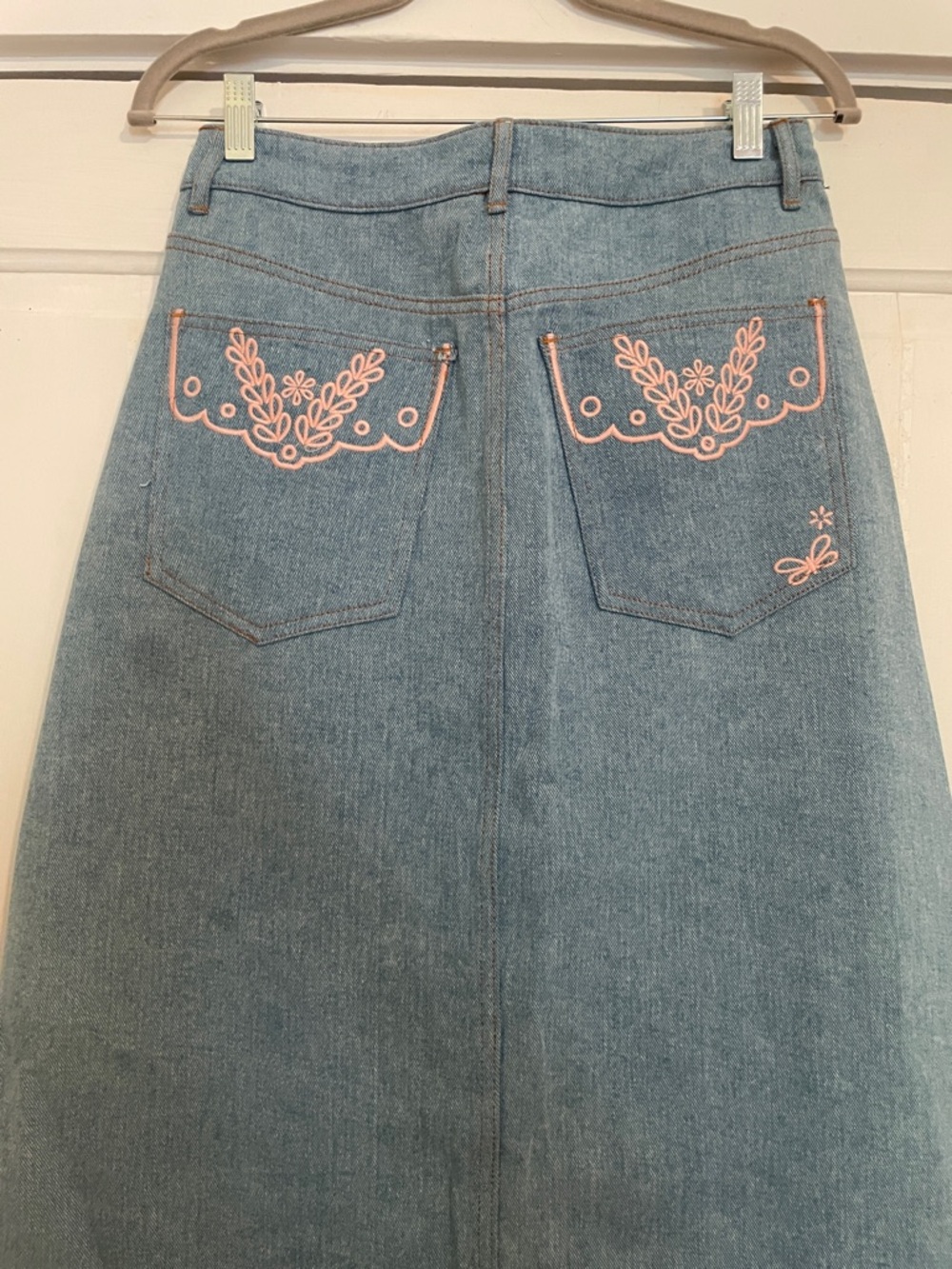 New Driftwood Serena Denim Skirt in Pink Promise size 27 - Picture 8 of 13